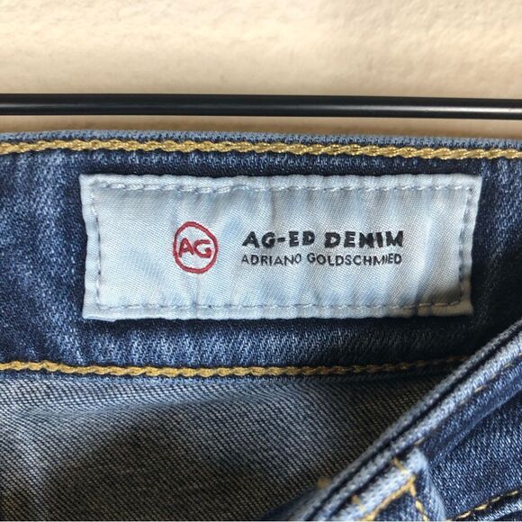 AG Adriano Goldschmied Farrah Skinny Ankle Jeans High Rise Raw Frayed Hem 28 - Picture 5 of 9